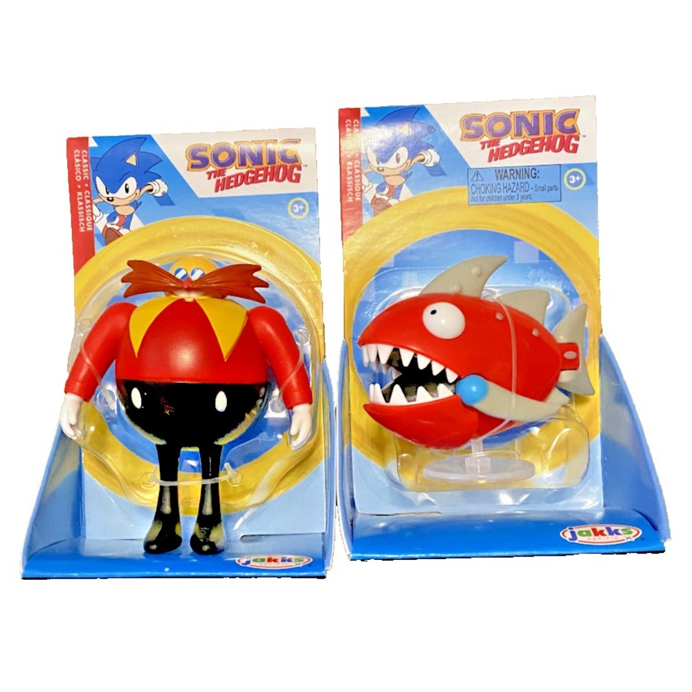 DR. EGGMAN & CHOPPER‎ Sonic The Hedgehog Jakks Pacific 2.5" Action Figures